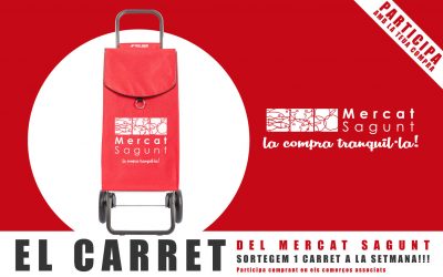 Guanya el carret del Mercat Sagunt + 50€ per a omplir-lo. Sortegem un a la setmana!