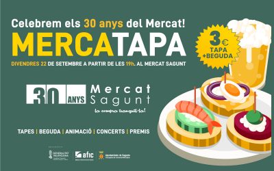 🎉 🎂 Celebrem el 30 aniversari del Mercat Sagunt amb MERCATAPA! 🎂🍾
