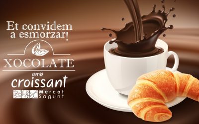 ET CONVIDEM A UN XOCOLATE AMB DOLÇOS AL MERCAT SAGUNT! ☕🥐